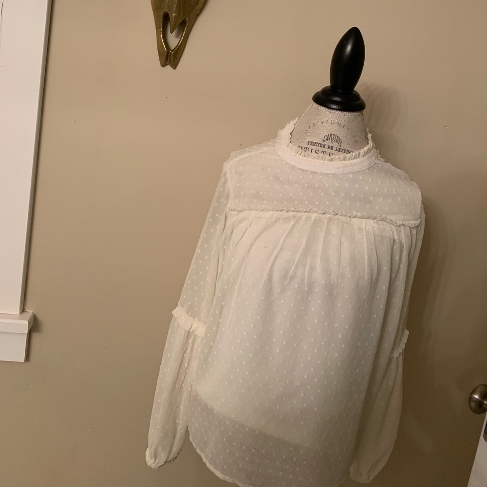 Cream flowy top